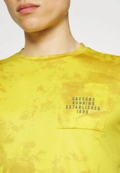 Saucony Explorer Short Sleeve - Sport T-Shirt - Yellow -Saucony 0f27e98c024c4f758a14437734beffeb