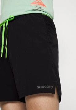 Saucony Explorer Utility Short - Korte Broeken - Black -Saucony 1b241f43145148abb1668b3f12826493