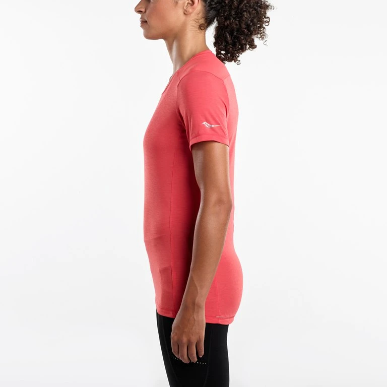 Saucony Freedom Short Sleeve Women's Shirt - Hibiscus 6 Saucony Freedom Short Sleeve Women's Shirt - Hibiscus - Afbeelding 4