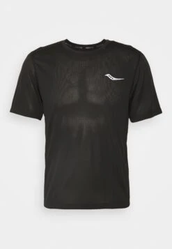 Saucony Stopwatch Short Sleeve - Sport T-Shirt - Black -Saucony 50ff9201c6a64d1eba36edcd3b85bd4e