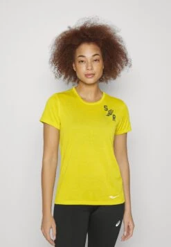 Saucony Stopwatch Graphic Short Sleeve - T-Shirt Print - Arrovo Heather