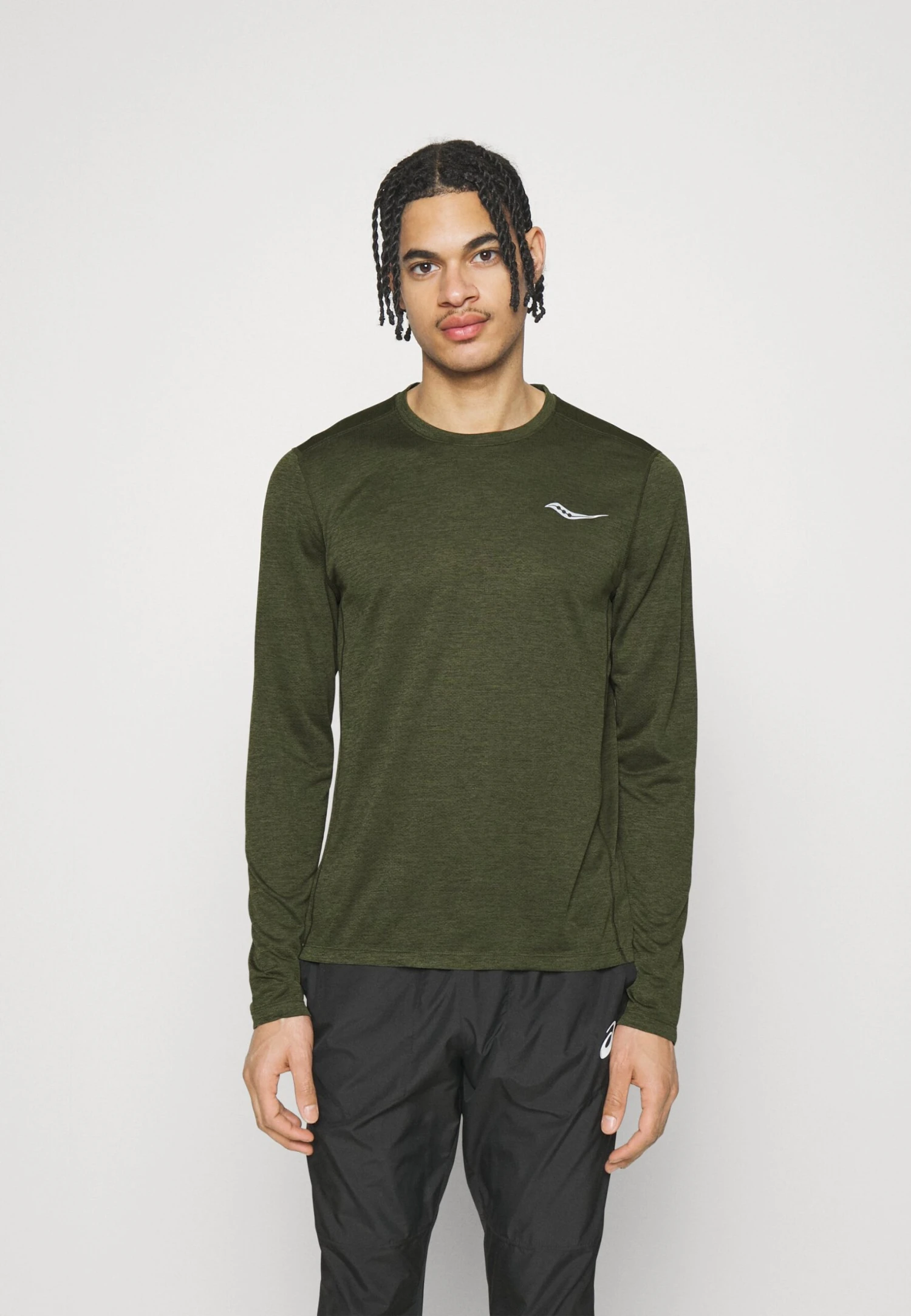 Saucony Stopwatch Long Sleeve - Sport T-Shirt - Climbing Ivy Heather 3 Saucony Stopwatch Long Sleeve - Sport T-Shirt - Climbing Ivy Heather
