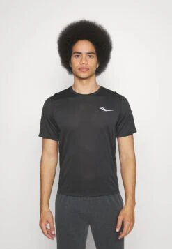 Saucony Stopwatch Short Sleeve - Sport T-Shirt - Black