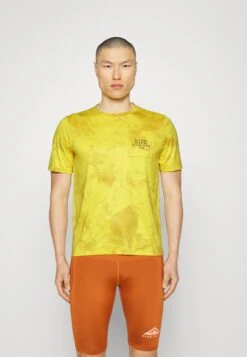 Saucony Explorer Short Sleeve - Sport T-Shirt - Yellow -Saucony 8de30e9e074745c3ac093a634611adbc