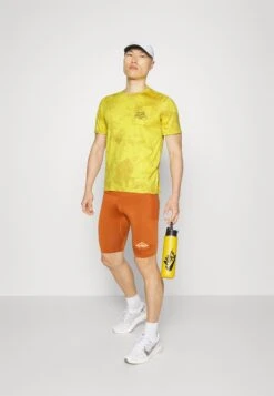 Saucony Explorer Short Sleeve - Sport T-Shirt - Yellow -Saucony a2c85dcec1fb4cea948ad6693c5f016d
