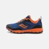 Saucony Peregrine 12 Shield Unisex - Hardloopschoenen Neutraal - Navy/Orange -Saucony a855ba508cb94412b22ccbdfeae809c1