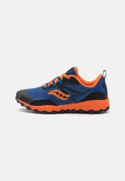 Saucony Peregrine 12 Shield Unisex - Hardloopschoenen Neutraal - Navy/Orange