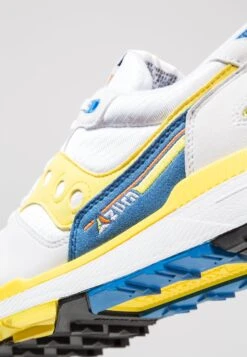 Saucony Azura - Sneakers Laag - White/Yellow/Blue -Saucony ab853640fc2d42a389bc158cbdd5bea3