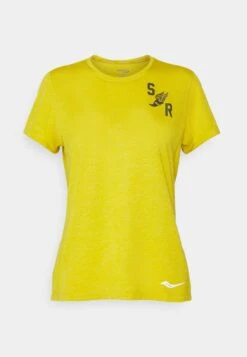 Saucony Stopwatch Graphic Short Sleeve - T-Shirt Print - Arrovo Heather -Saucony ca567e7af08f46a28c348d5b8af5aed4