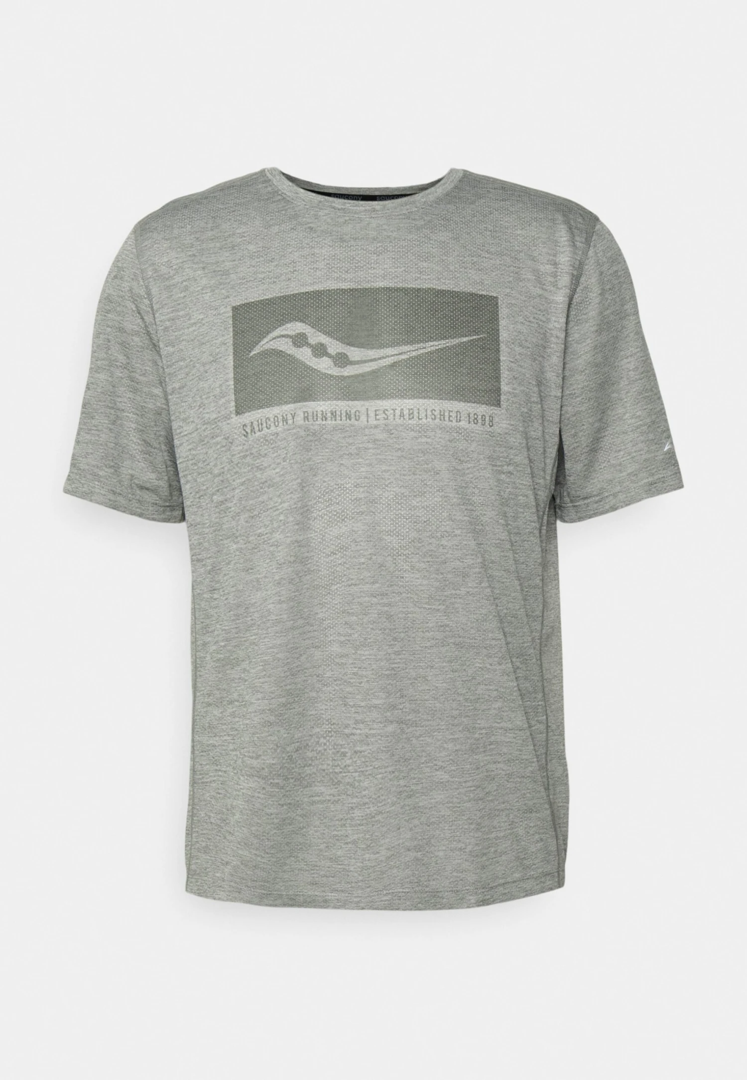 Saucony Stopwatch Graphic Short Sleeve - Sport T-Shirt - Light Grey Heather Graphic 7 Saucony Stopwatch Graphic Short Sleeve - Sport T-Shirt - Light Grey Heather Graphic - Afbeelding 5