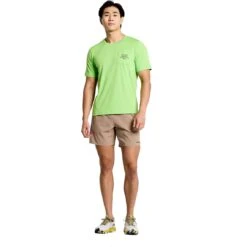 Saucony Shirt Met Korte Mouwen - Explorer - Invader Heather Graphic -Saucony saucony explorer short sleeve shirt invader heather graphic 1 1451878