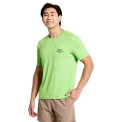 Saucony Shirt Met Korte Mouwen - Explorer - Invader Heather Graphic -Saucony saucony explorer short sleeve shirt invader heather graphic 3 1451880