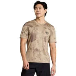 Saucony Shirt Met Korte Mouwen - Explorer - Pewter Tie Dye Print