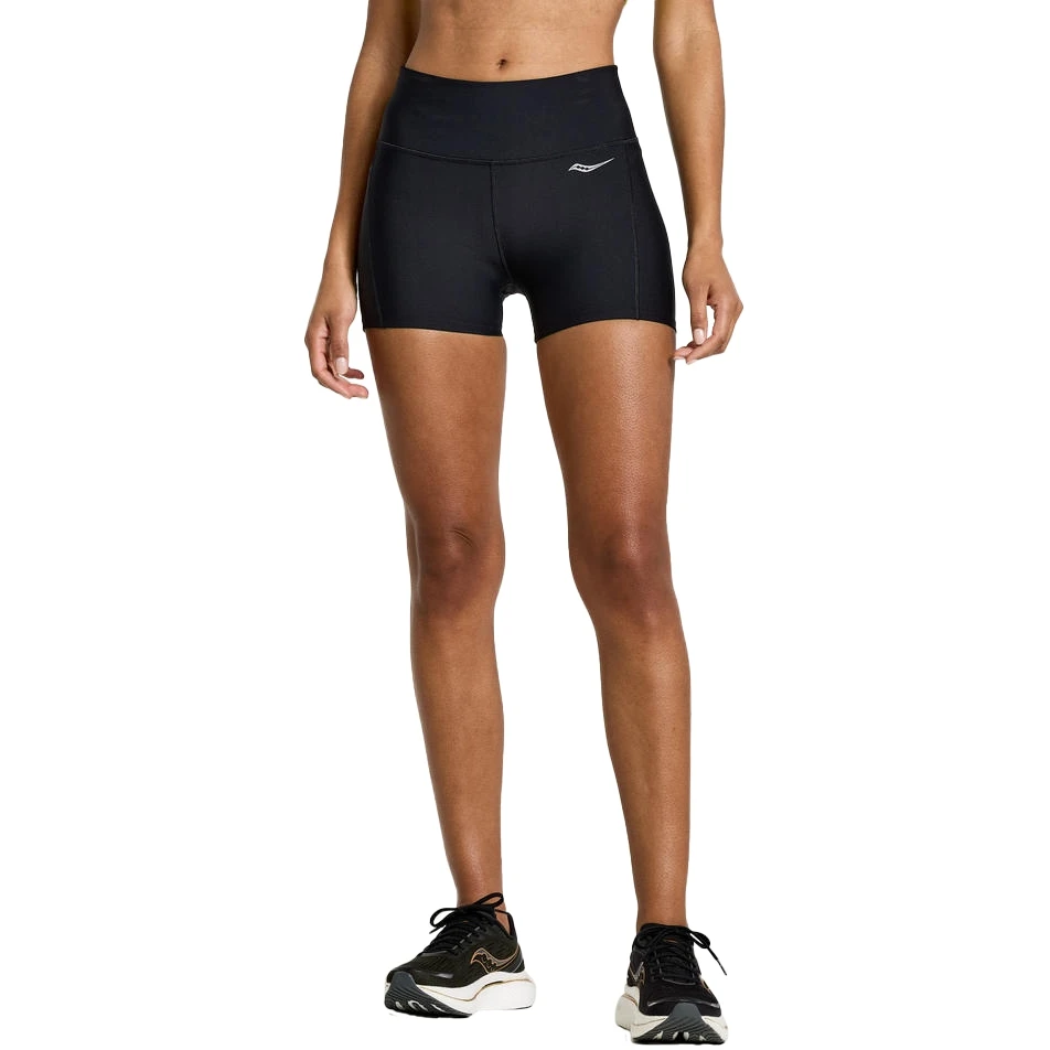 Saucony Fortify 3" Dames Hot Shorts - Zwart 3 Saucony Fortify 3" Dames Hot Shorts - Zwart