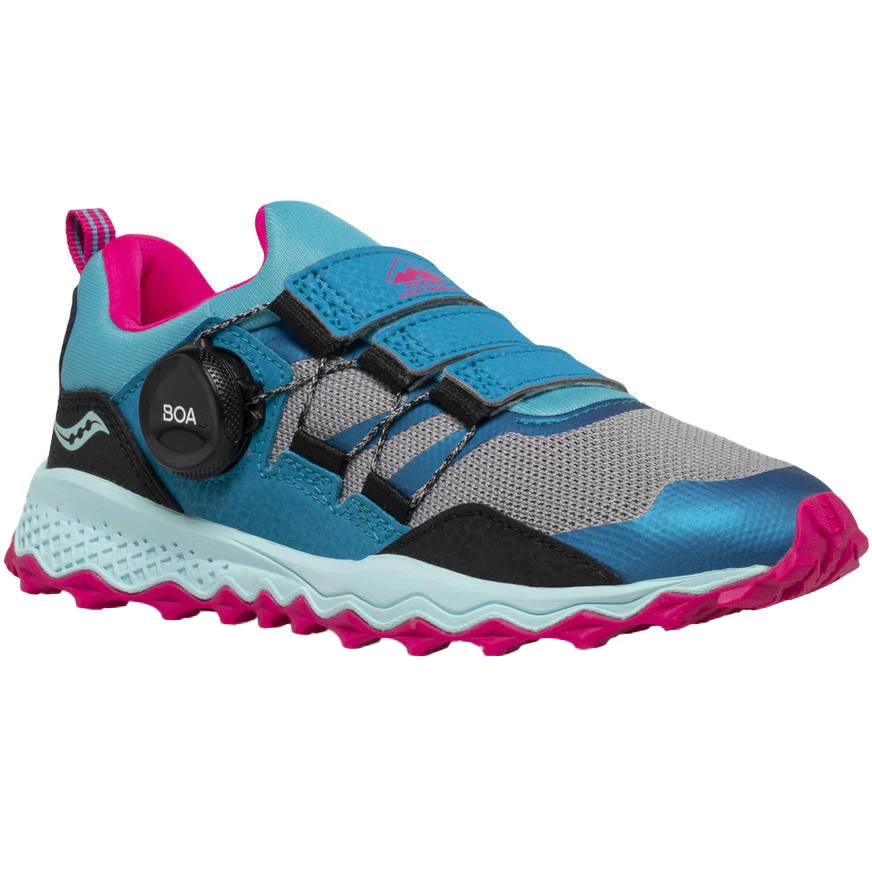 Saucony Peregrine 12 Shield Boa Meisjes Hardloopschoenen - Turq/pink 4 Saucony Peregrine 12 Shield Boa Meisjes Hardloopschoenen - Turq/pink - Afbeelding 2