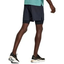 Saucony Pinnacle 5" 2-in-1 Shorts - Zwart -Saucony saucony pinnacle 5 2 in 1 shorts black 5 1452380