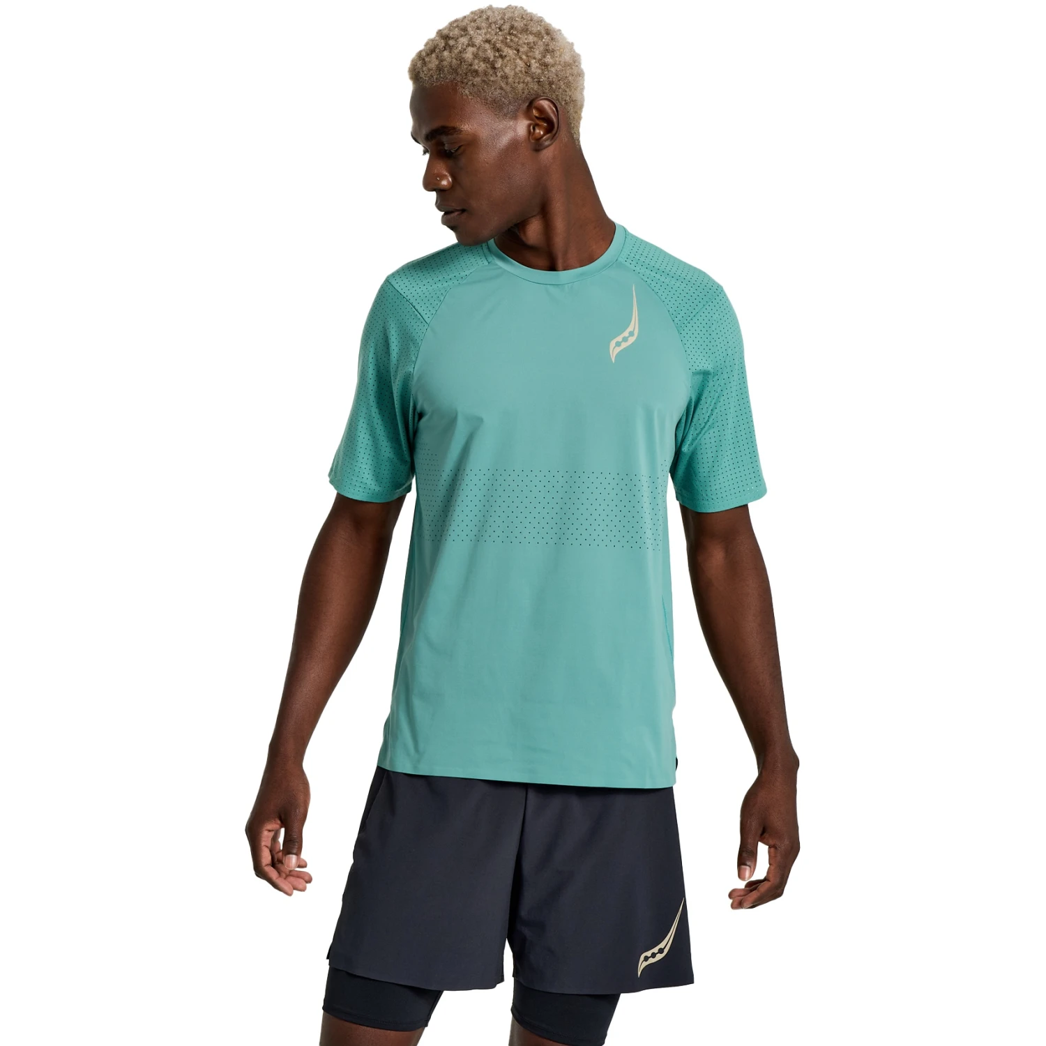 Saucony Pinnacle Shirt Met Korte Mouwen - Moss 3 Saucony Pinnacle Shirt Met Korte Mouwen - Moss