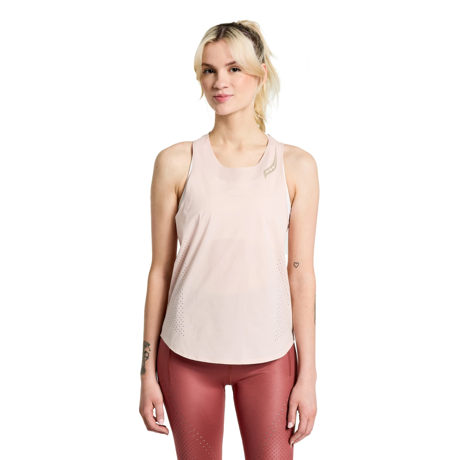 Saucony Pinnacle Dames Tanktop - Sepia Rose 3 Saucony Pinnacle Dames Tanktop - Sepia Rose