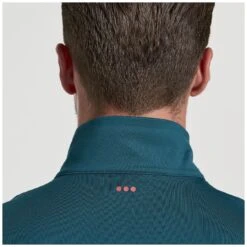 Saucony Solstice 1/4 Zip Shirt - Lagoon -Saucony saucony solstice 1 4 zip shirt lagoon 5 1330246