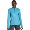 Saucony Solstice 1/4 Zip Women's Shirt - Turquoise Heather -Saucony saucony solstice 1 4 zip shirt turquoise1 1330282