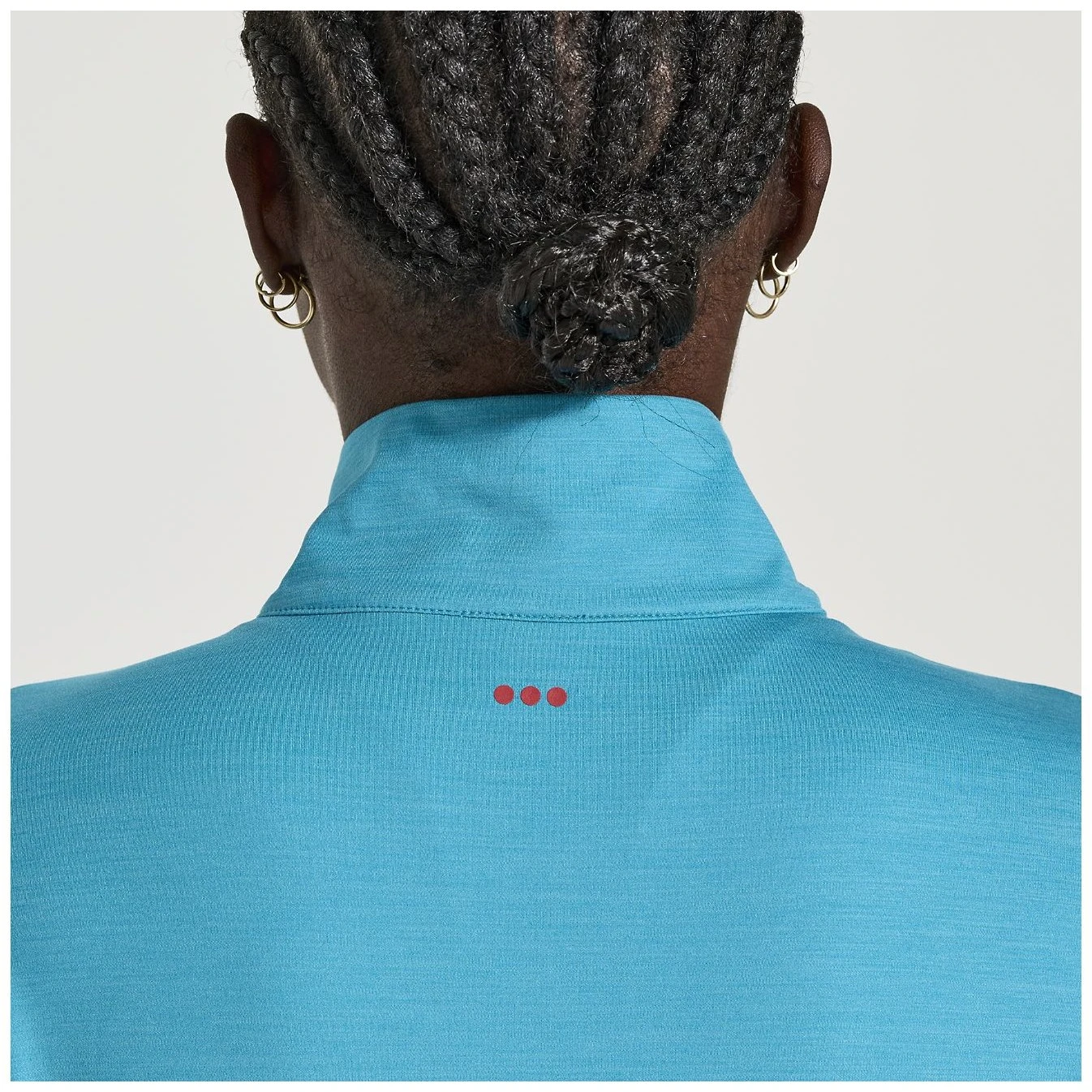 Saucony Solstice 1/4 Zip Women's Shirt - Turquoise Heather 6 Saucony Solstice 1/4 Zip Women's Shirt - Turquoise Heather - Afbeelding 4