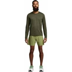 Saucony Stopwatch Graphic Shirt Met Lange Mouwen - Umbra Heather Graphic -Saucony saucony stopwatch graphic long sleeve shirt umbra heather graphic 13 1551938