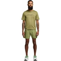 Saucony Stopwatch Graphic Shirt Met Korte Mouwen - Glade Heather Graphic -Saucony saucony stopwatch graphic short sleeve shirt glade heather graphic 3 1551945