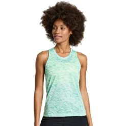 Saucony Stopwatch Graphic Dames Tanktop - Atmos Wave Print -Saucony saucony stopwatch graphic singlet women atmos wave print 3 1453411