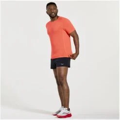 Saucony Stopwatch Short Sleeve Shirt - Vizi Red -Saucony saucony stopwatch short sleeve shirt vizi red 1 1326326