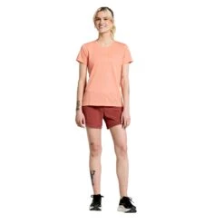 Saucony Stopwatch Dames Shirt Met Korte Mouwen - Zenith Heather -Saucony saucony stopwatch short sleeve shirt women zenith heather 3 1451927