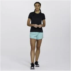Saucony Stopwatch Women's Short Sleeve Shirt - Black -Saucony saucony stopwatch short sleeve women black 1 1326342