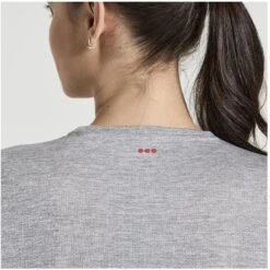 Saucony Stopwatch Women's Long Sleeve Shirt - Light Grey Heather -Saucony saucony stopwatch women s long sleeve shirt light grey heather 5 1326320