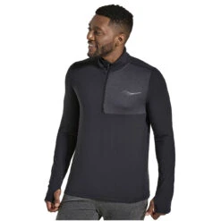 Saucony Sunday 1/4 Zip Shirt - Black