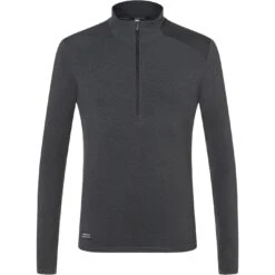 Saucony Triumph 3D 1/2 Zip Shirt Met Lange Mouwen - Zwart Heather -Saucony saucony triumph 3d 1 2 zip long sleeve shirt black heather 1 1551629