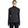 Saucony Triumph 3D 1/2 Zip Dames Shirt Met Lange Mouwen - Zwart Heather -Saucony saucony triumph 3d 1 2 zip long sleeve shirt women black heather 1 1551926