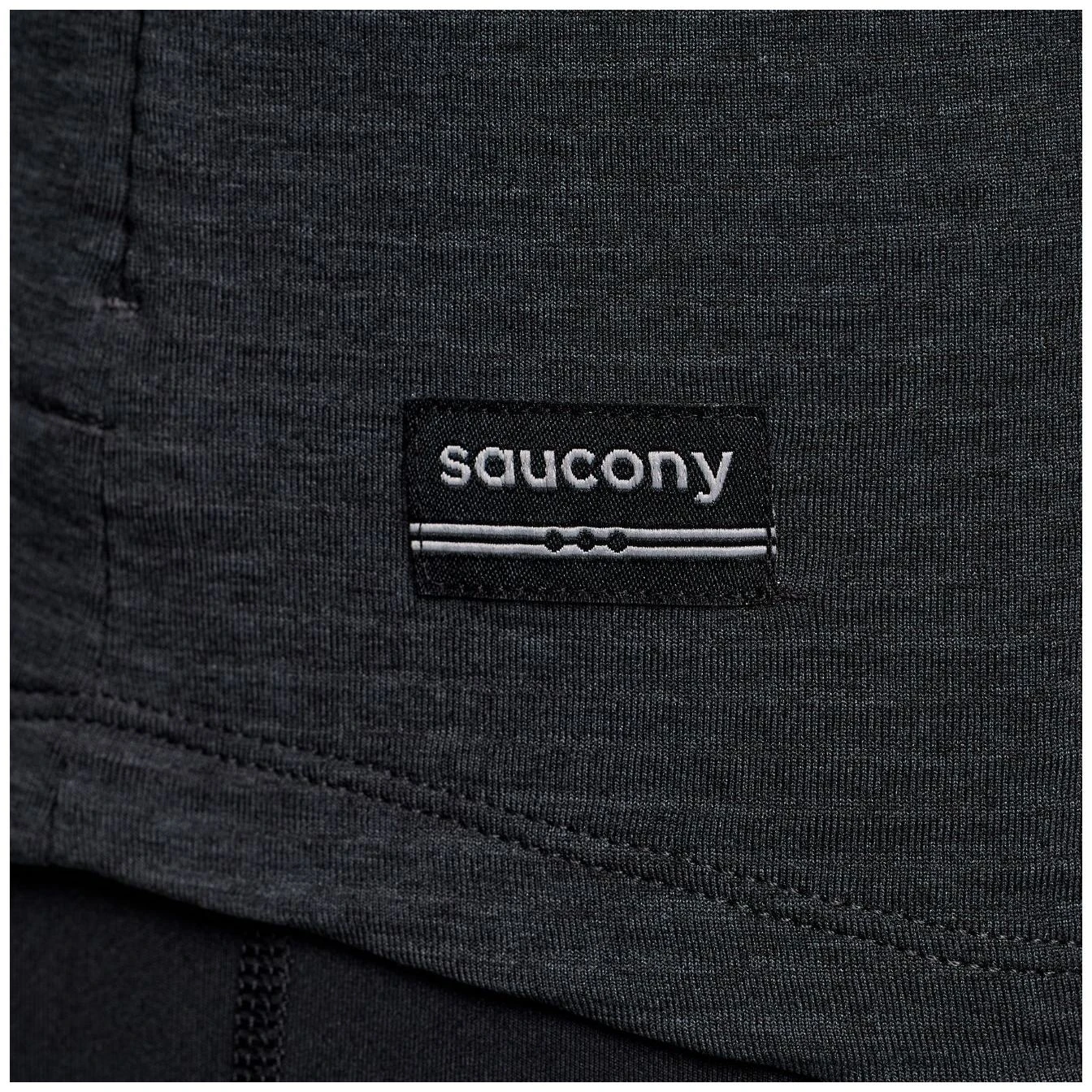 Saucony Triumph 3D 1/2 Zip Dames Shirt Met Lange Mouwen - Zwart Heather 10 Saucony Triumph 3D 1/2 Zip Dames Shirt Met Lange Mouwen - Zwart Heather - Afbeelding 8